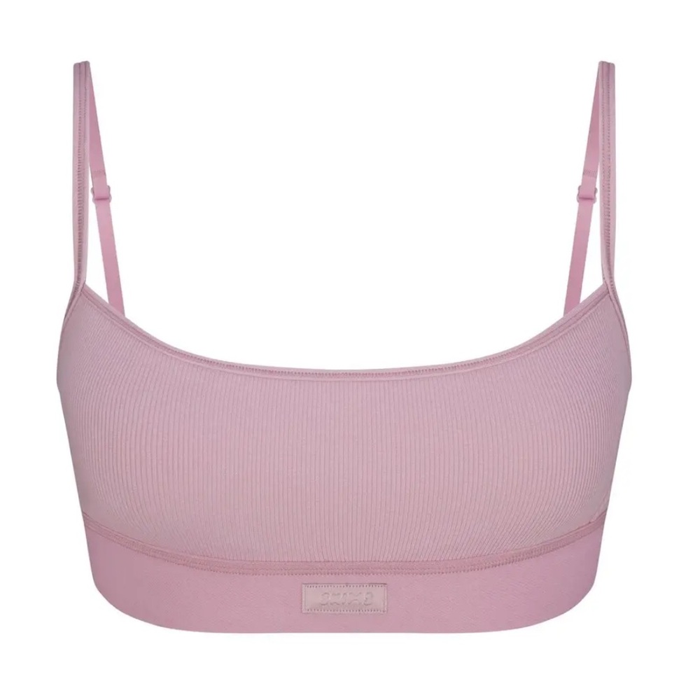 NWT SKIMS Ribbed Lavender Soft Lounge Bralette